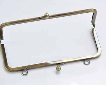 Bronze Purse Frame Clutch Bag Purse Frame Glue-In Style 22x8cm