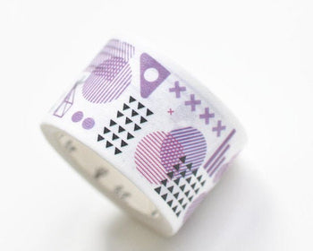 Purple Washi Tape 25mm Wide x 5 Meters (approx. 1" x 5.5 yards )  A12287