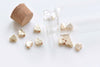 Tiny Blank Heart Spacer Beads Anti Tarnish 24K Champagne Gold Charms 4.5x5mm/6x7mm