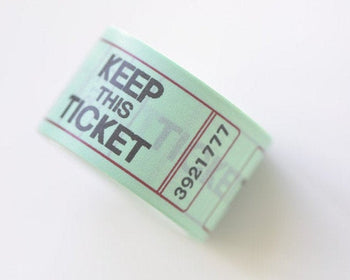 Retro Ticket Washi Tape Scrapbooking Tape 24mm Wide x 5M Roll A12880