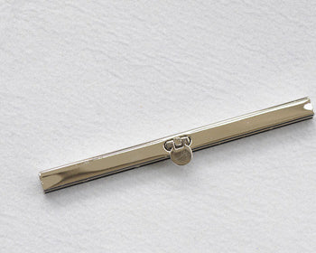 15.5cm ( 6") Silver Purse Frame Quality Bar Lock Wallet Purse Frame With Screws
