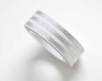 Silver Line Stripe Washi Tape Scrapbooking Planner 15mm Wide x 10M Long A12615