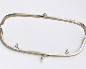 9" Bronze Purse Frame Large Handle Purse Frame Glue-In 24cm