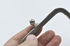 3" Silver Purse Frame Kisslock Glue-In Style 9x4cm