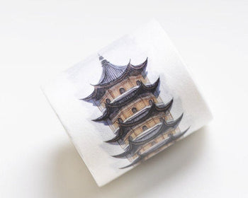 Vintage House Washi Tape Wide Tower Masking Tape Scrapbooking Supply 40mm wide x 3M Roll A12188