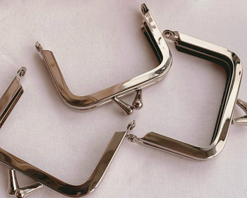 6.5cm (2 1/2") Retro Silver Mini Purse Frame 6.5cm x 5cm