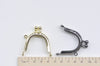 4.5cm (1 1/2") Mini Purse Frame U Shape Bag Hanger Glue-in Style With One Loop