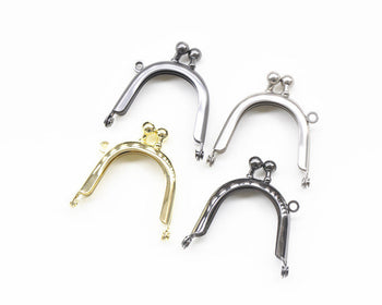 4.5cm (1 1/2") Mini Purse Frame U Shape Bag Hanger Glue-in Style With One Loop