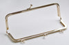 6" Light Gold Purse Frame With Two Loops Glue-In Style 15.5cm x 5cm ( 6" x 2")