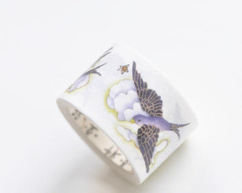 Retro Wide Washi Tape Bird Flower Masking Tape 25mm Wide x 3M Long A12171