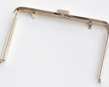 21cm x 12.5cm (8" x 5") Light Gold Purse Frame Clutch Bag Making Hanger Frame