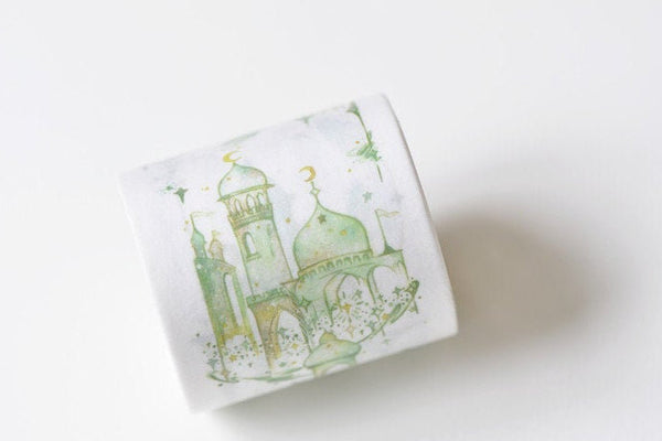 Vintage Castle Washi Tape Wide Scrapbooking Supply 40mm wide x 3 Meters Roll A13192