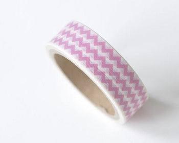 Pink Wave Washi Tape 15mm Wide x 2 Meters Roll A12507