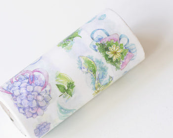 Retro Wide Washi Tape Flower Lined Washi Tape 80mm x 3M A13147