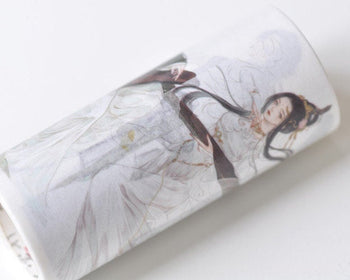 Ancient Girls With Vintage Zither Masking Tape Lined Scrapbooking Washi Tape 85mm x 3 Meters Roll A12205