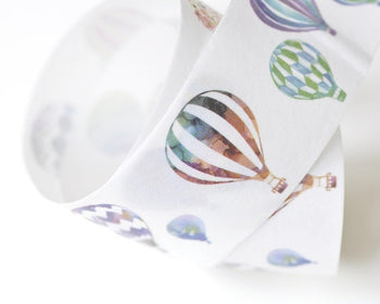 Hot Air Balloon Wide Washi Tape Bullet Journal Tape Lined  35mm x 3 Meters A13082