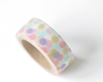 Colorful Polka Dots Washi Tape Japanese Paper Tape 15mm Wide x 5M A12556