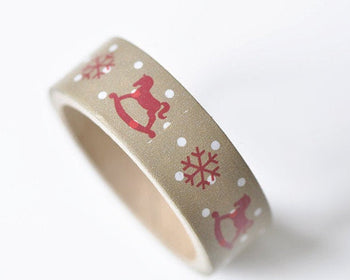 Vintage Rocking Horse Washi Tape 15mm Wide x 2M Roll A12063