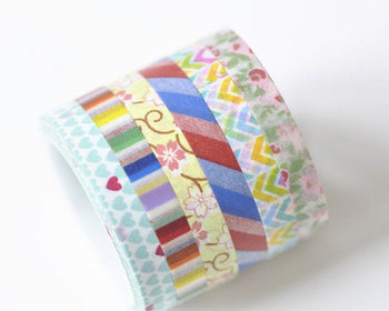 Washi Tapes Set Skinny 6 Rolls A Set 6mm Wide x 5 Meters A13377