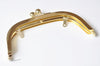 16.5cm x 7cm Light Gold Metal Purse Frame With Inside Hoops