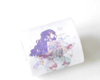 Lovely Girls Washi Tape Journalling Tape With Released Paper 45mm x 3 Meters A12153