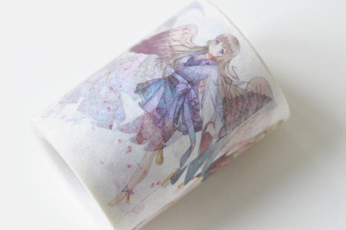 Lovely Angel Girls Washi Masking Tape Paper Tape 50mm x 3M A12916