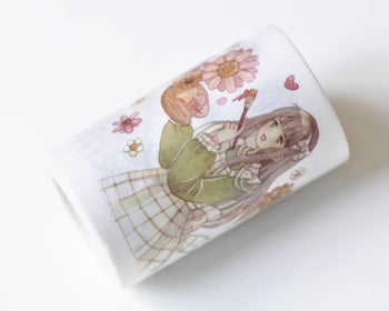 Lovely Girls Masking Tape Wide Masking Tape Lined Journal Tape 60mm x 3M A12943
