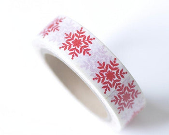 Snowflake Winter Adhesive Washi Tape 15mm x 5M Roll A12395