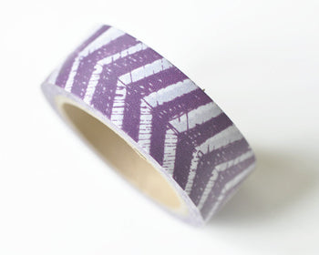 Purple Chevron Masking Washi Tape 20mm Wide x 5 Meters Roll A12320