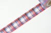 Red Blue White Grid Pattern Washi Tape 15mm Wide x 5 Meters A12053