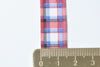 Red Blue White Grid Pattern Washi Tape 15mm Wide x 5 Meters A12053