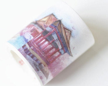 Vintage Pavilion Washi Tape Lined Journal Tape 45mm wide x 3 Meters Roll A12114
