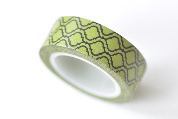 Green Washi Tapes 15mm Wide x 5 Meters A12051