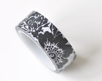 Retro Flower Adhesive Planner Washi Tape 15mm Wide x 10M Roll A12635