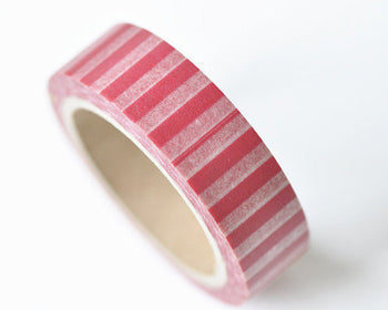 Red Stripes Deco Washi Tape 15mm Wide x 5M Roll A12160