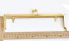 22cm (8") Bronze Purse Frame With Large Kisslock Glue-In Style Closure Frame