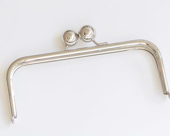 22cm (8") Purse Frame With Large Kisslock Glue-In Style Closure Frame Bronze Silver And Gunmetal Black 3 Colors 22cm x 9cm