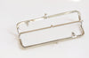Silver Purse Frame Two Bag Purse Frame Glue-In Style With Inside Loops 18 x 4.2cm