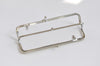 Silver Purse Frame Two Bag Purse Frame Glue-In Style With Inside Loops 18 x 4.2cm