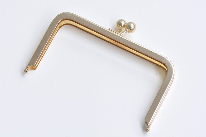 6" Matte Gold Purse Frame Glue-In Style 15cm x 8.5cm ( 6" x 3 1/3")