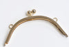 20cm Light Gold Half Round Handle Purse Frame Bag Hanger With Screws