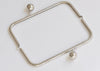 22cm (8") Purse Frame With Large Kisslock Glue-In Style Closure Frame Bronze Silver And Gunmetal Black 3 Colors 22cm x 9cm