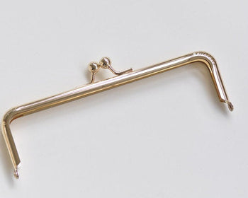 7" Clasp Frame Light Gold Metal Purse Frame /Handle Purse Frame 16.5 x 5cm