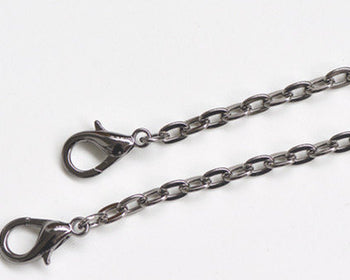 6mm Gunmetal Purse Frame Bag Chain O Chain With Two Lobsters