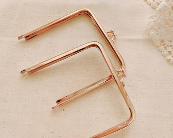 11cm ( 4 ") Purse Frame Light Gold Clasp Frame 11cmx11cm