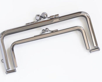 13.5cm (5") Double Pocket Purse Frame Bag Hanger Glue-in Style Gumetal Black Purse Frame 13.5cm x 6cm