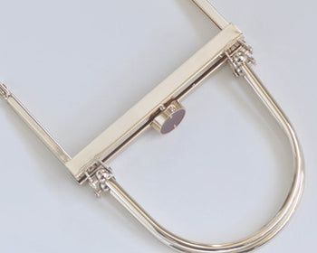 Retro Light Gold Purse Frame With Handle 12x7.5cm