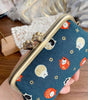 12cm (5") Purse Frame With Kitten Print Kisslock Wedding Bag Glue-In Style Pick Color