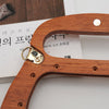 15.5cm Retro Purse Frame / Wood Handle Purse Frame With Screws 15.5x9.8cm