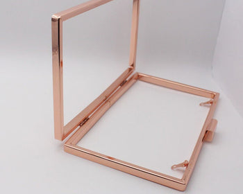20cm ( 8") Box Purse Frame Clutch Bag Gold Glue-In Purse Frame 20x12cm